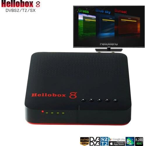 Hellobox 8 Satellite TV Receiver DVB-T2/S2 Receptor Set Top Box Play On Mobile Phone Receiver Support H.265 10Bit Receptor