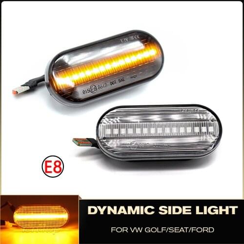 For VW Golf 3 4 MK3 Jetta MK4 Bora Passat 3B Polo 6N 9N Sharan Vento Side Marker Warning Indicator LED Dynamic Turn Signal Light
