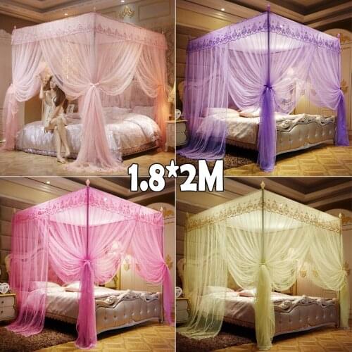 Corner Hanging Mosquito Net Elegant Curtains Bed Canopy Lace Princess Bedding
