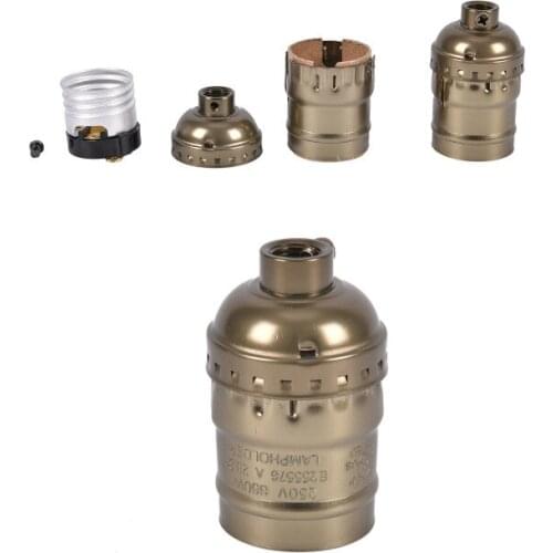 E26/E27 Retro Vintage Edison Screw Bulb Aluminum Shell Base Lamp Bulb Holder Pendant Lighting Socket