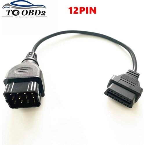 High Quality for GAZ 12Pin Male to 16PIN Female OBD2 extension Cable For Gaz 12 pin Adapter works with Russian Truck