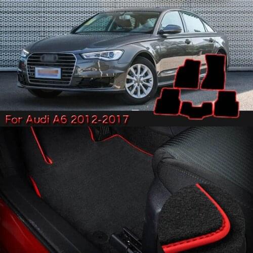 High Quality Soft Nylon Custom Made Non Slip Heavy Duty Floor Carpet Mat Rugs For Audi A6 C7 2012-2017