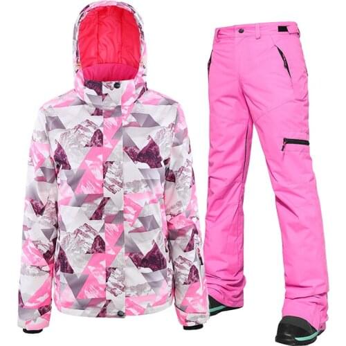 Searipe woman skiing suit sets snowboarding clothes waterproof windproof winter Snow Costumes jackets +bibs pants Ski jacket Hot