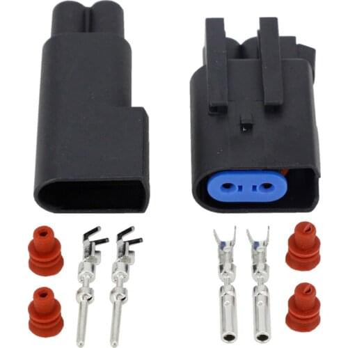 2 Pin Automobile Motor Car Engine Lamp Socket Plug Wire Harness Connector Waterproof DJ7022Q-1.5-11/21