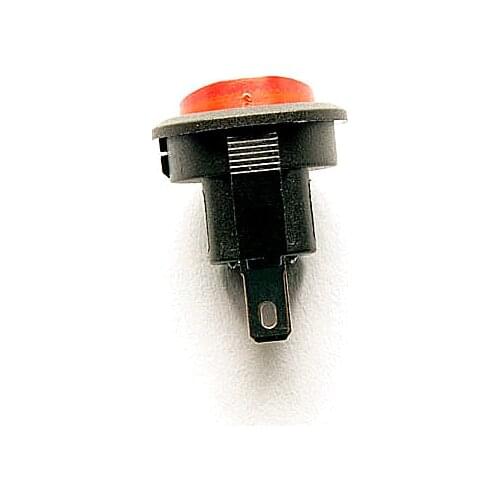50PCS/LOT Small Round Rocker Switch Red 2 feet 2 files rocker switch 3A / 250V 6A / 125V