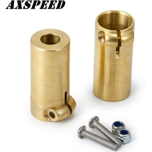 AXSPEED Rear Axle Adapter Brass Counterweight 56g/Pair Rear Cup Balance Weight for AXIAL SCX10II 90046 RC Crawler Car Parts