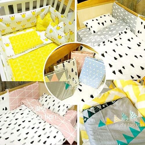 Promotion! 3PCS Cartoon baby bedding crib set 100% cotton baby cot sets baby bed,include(Duvet Cover/Sheet/Pillow Cover)