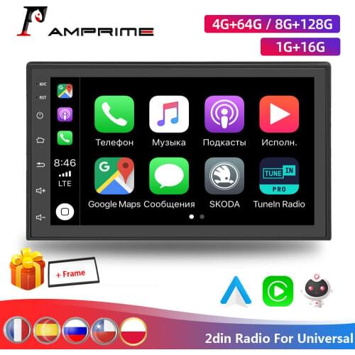 AMPrime 2 din Car Radio 7" Autoradio Android Car Multimedia GPS Bluetooth FM/USB/AUX MP5 Player 2din Car Stereo Backup Monitor