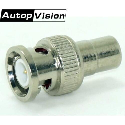 Free Shipping High Quaility 10pcs BNC Male Plug to RCA Female RF Coaxial Connector Adapter F/M Coupler for CCTV Video Camera