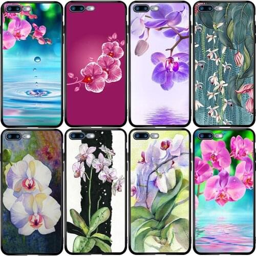 Phone Case for Xiaomi Redmi Note 10 9 9S 9A 8 8T 7 6 7A 6A 5A 5 A1 A2 A3 Pro Max Plus Lite Orchid Pink Flower Art
