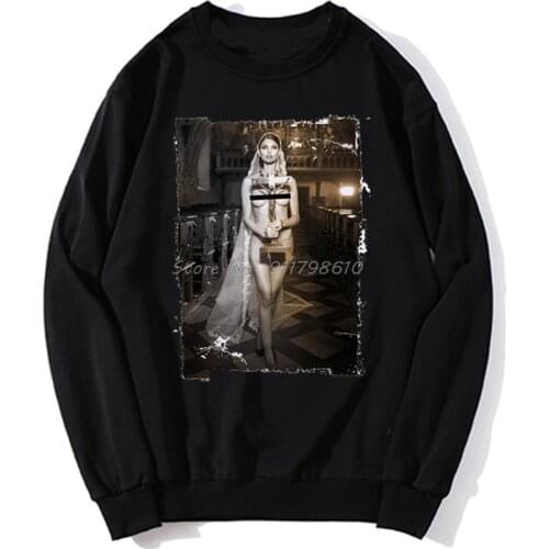Hot Sexy Nun Nonne Religieuse Pin Up Church Of Satan Anton Lavey Satanic Occult Goth Gothic hoodies Men Hoodie Sweater