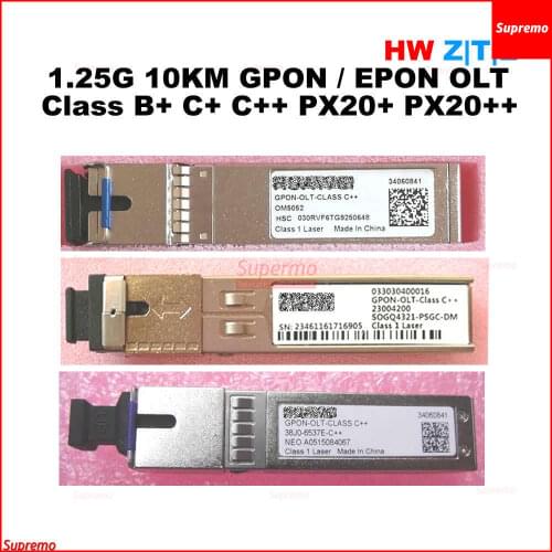HW Z|T|E 1.25G 10KM GPON EPON OLT Class B+ C+ C++ PX20+ PX20++ optical module GPON-OLT-Class C++ 23004200 34060841 SFP 310nm LC