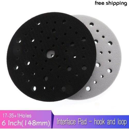 2PC 6 Inch 150mm Interface Pad Protection Disc 53 Holes Power Tool Accessories for Sander Polishing & Grinding - Hook and Loop