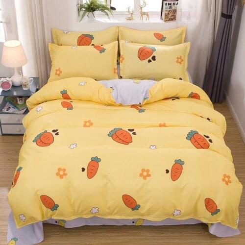3-D Print Carrots Bedding Set Simple Duvet Cover Set Pillowcase Home Textile 2/3pcs Bed Linen King Queen Size Dropship