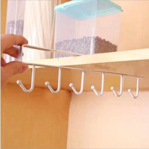 Multifunction Kitchen Storage Rack Cupboard Shelf Hanging Hook Wardrobe Organizer Holder