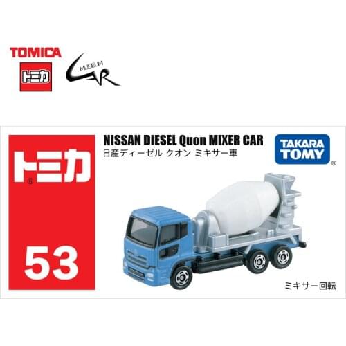 TAKATA TOMY TOMICA Diecast Alloy Vehicel Model Children Toy 53 NISSAN Disel Quon Mixer Car Gifts