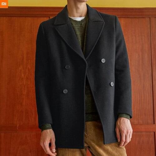 Youpin Wool Man Jacket Keep Warm Classic Tailoring Blend Coat Gentle Overcoat For Spring Winter