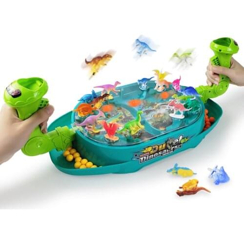 New Childrens Desktop Board Games Toys Puzzle Catapult Marbles Parent Child Family Interaction Two Players Dinosaur Battle Game