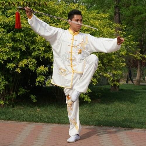 Wushu kung fu clothing uniform costume men male Chinese style dragon martial arts uniform wing chun clothing KK2394