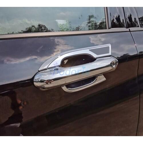 Door Handle Bowl Panels Grab Holder Trim Strips Sticker Decorate Chrome Car-styling For Ford Explorer 2020 2021 Auto Accessories