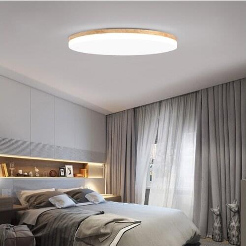 Ceiling lights modern chandelier Living room led decorative lamps for bedroom Kitchen indoor hallway 220v Wood childrens room