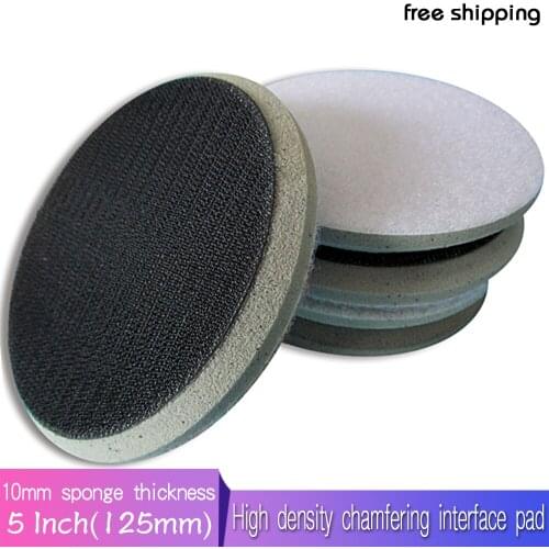 High Density Chamfering Hard Interface Pad 5 Inch 125mm No Hole Sponge Cushion Pad Sander Protection Pad