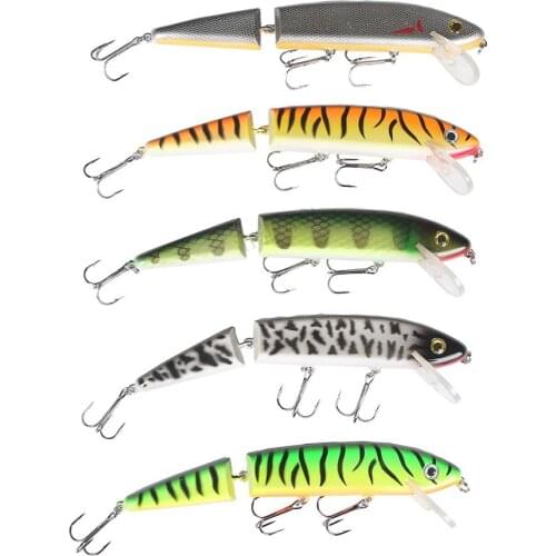 Fishing Lure Musky Super Jointed Jake Pike Big Minnow Bait 21mm 51.4g High-impact Lip Wobble Artificiais 3 Sharp Treble Hook