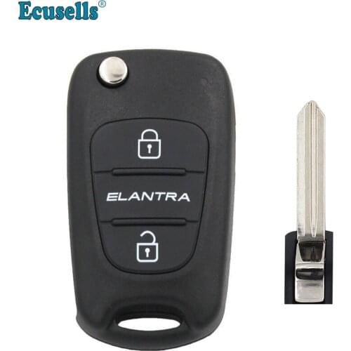3 Buttons Replacement balnk Flip Remote Key Shell for Hyundai Elantra