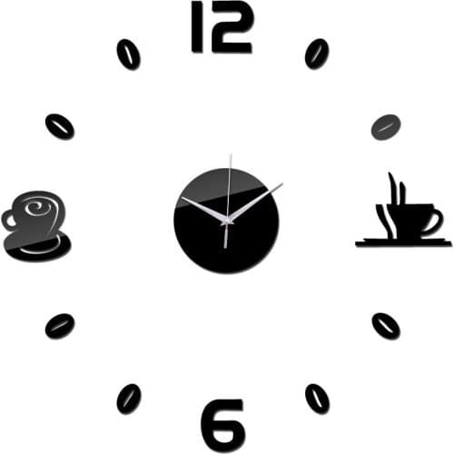 Special offer diy wall clock home decoration modern acrylic wall clocks Quartz still life living room circular mirror stickers