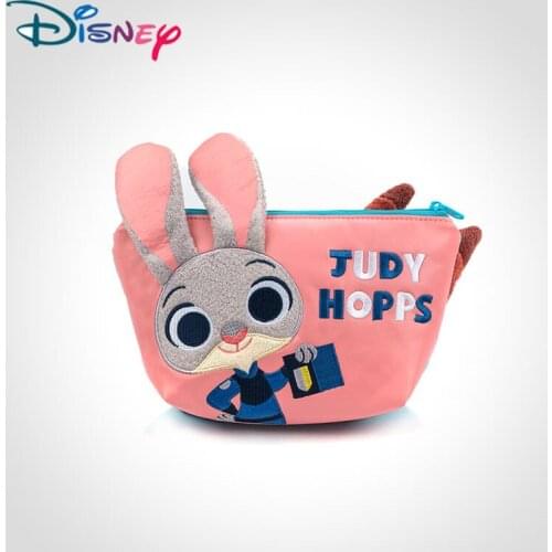 Disney Fashion Judy Nick Multifunctional Cute Double-sided Portable Storage Cosmetic Bag Female Mummy Bag Mini Kawaii Handbag
