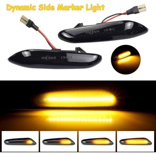 2pcs LED Dynamic Turn Signal Side Marker Light Sequential Blinker Light For BMW E90 E91 E92 E93 E60 E61 E81 E82 E83 E84 E88 E46