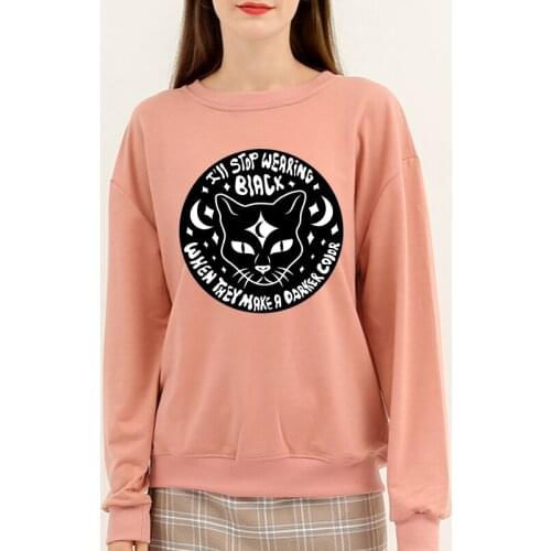 Moon and Cat Hip Hop Hoodie Sweatshirt Women Men Print Harajuku Streetwear Oversized Hoodie Pullover 2021 Autumn Cotton Hooded