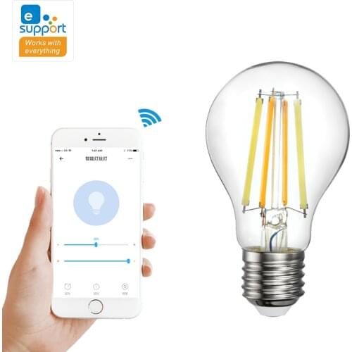 E27 Retro LED Smart Filament Bulb 220V WiFi EWeLink APP Remote Control Vintage Light Warm/cold White Light Home Decor Lamp