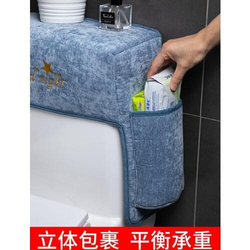 Toilet tank cover universal four seasons household toilet flap seat cushion lovely thick waterproof winter seat cushion cover