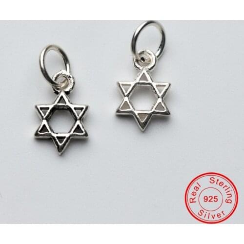 UQBing Vintage Lovely Cute 12*7.5*2mm Silver Hexagram Charms Pendant For DIY Charms Bracelet Jewelry Accessories