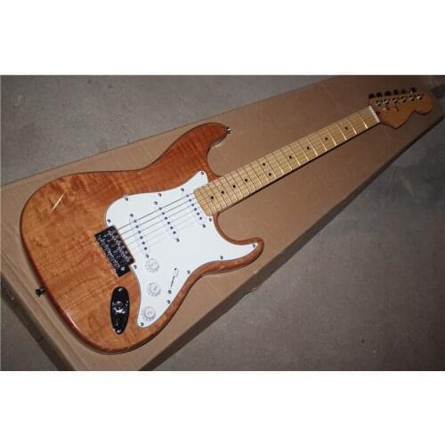 Eternal classic style, custom 6 string electric guitar, tiger maple xylophone neck, tiger maple fingerboard, free delivery