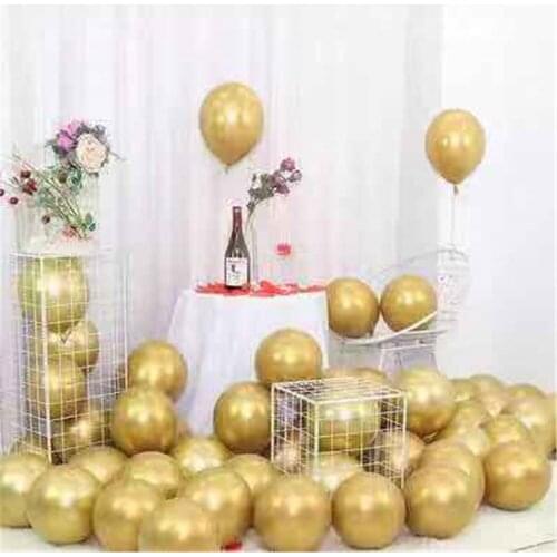 25pcs Gold Metal Latex Balloon Happy Birthday Party Decoration Kids Boy Girl Adults Wedding Birthday Ballon Bride To Be Baloons