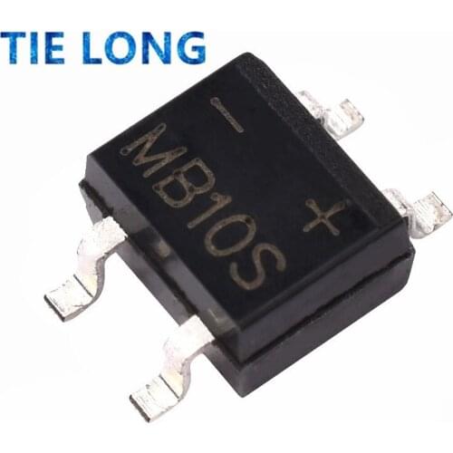50PCS MB10S SOP-4 1000V 0.5A bridge rectifier new and original IC