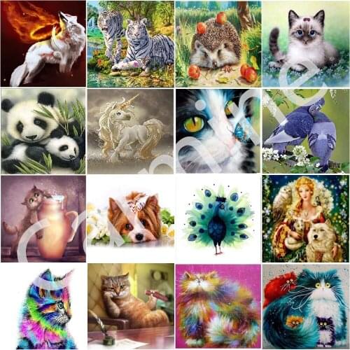 DIY 5D Diamond Painting Landscape Animal Cross Stitch Embroidery Mosaic Picture Full Round&Square Drill Home Decoration Gift