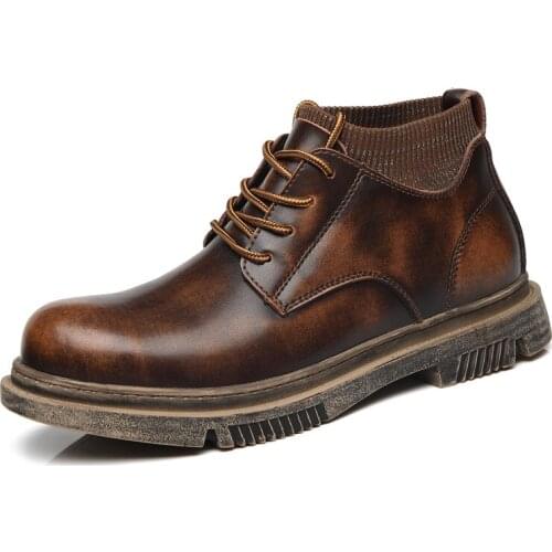 Jumpmore 2020 New Snow Boots Wear-resistant Sole Retro Boots Man Warm Comfortable Winter Walking Boots Size 38-44