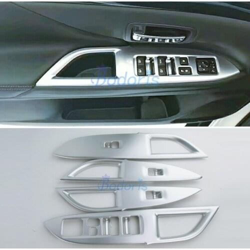 For Mitsubishi Outlander 2013 2014 2015 2016 Interior Window Glass Button Trim Panel Cover Chrome Car Styling Accessories
