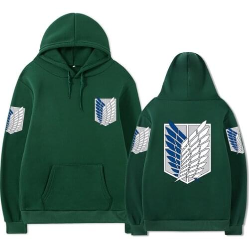 Hot Japanese Anime Attack on Titan Hoodie Women Long Sleeve Fleece Plus Size Women Clothing Kings Wing Mulheres Sweetshirt Fall