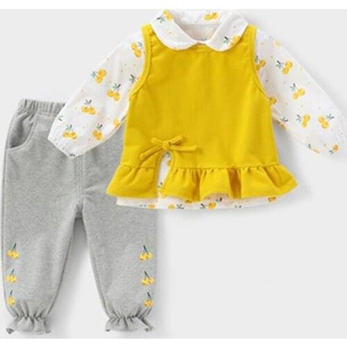 Toddler Girls Clothes Sets 2pcs Kids Clothing Autumn Breathable Baby Girls Sweatshirt Pants Children Clothing Set Kids Clothes