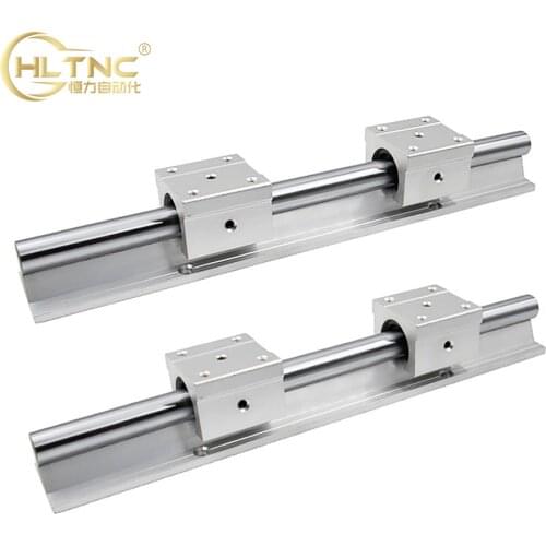 2pc linear guide rails SBR20 any length+4pc SBR20UU 20mm Linear Ball Bearing Block CNC Router CNC parts