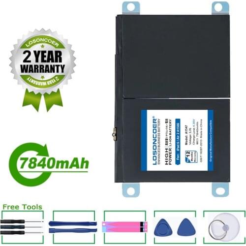 LOSONCOER 7840mAh A1547 Tablet Battery For Apple iPad 6 Air 2 A1547 A1566 A1567 For Apple iPad Air2 iPad6 Battery