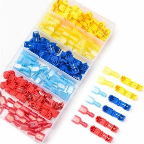 120pcs T-tap Quick Splice Wire Cable Connectors Terminals Wire Crimp Scotchlok Electrical Connector Kit Tool Set