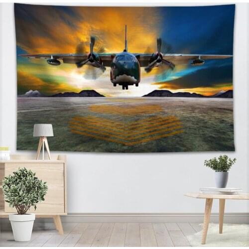 Custom Aircraft Tapestry Wall Hanging For Party Decorations Art Home Decor Beach Towel Blankets Customized