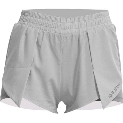 Fake Two-piece Calzas Deportivas Mujer Fitness Solid Breathable Sports Pant Loose Yoga Yoga Shorts Quick-drying Fitness Clothing