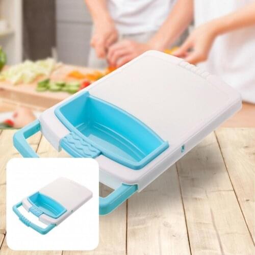 Practical Fashion 3 in 1 Plastic Cutting Board Retractable Cutting Boards Water Draining for Bar