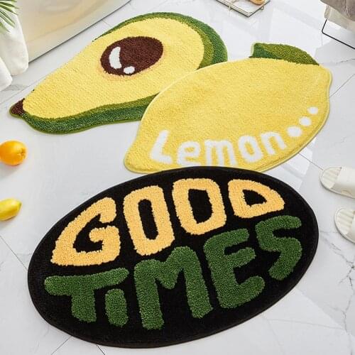 Anti-slip Doormat Cartoon Bathroom Carpet Absorption Entrance Rugs Bathroom Accessories Set Shower Mat Toilet Mat Floor Carpet